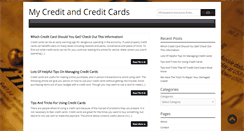 Desktop Screenshot of mycreditandcreditcards.com