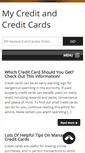 Mobile Screenshot of mycreditandcreditcards.com